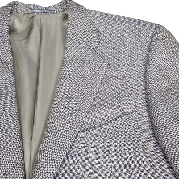 Vtg Ermenegildo Zegna Neiman Marcus Blazer Jacket Cashmere 50L Blue Gold Gray - Picture 7 of 16